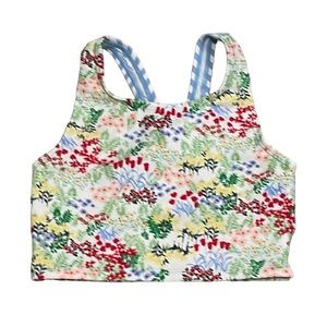 Hanna Andersson Floral Tankini Swim Top NEW Size 120